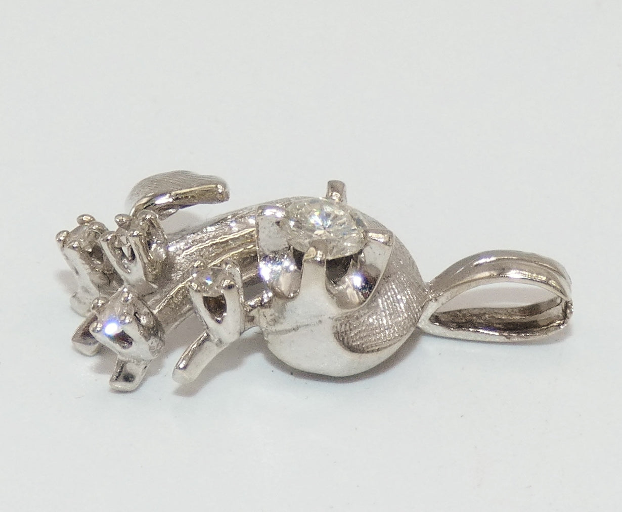 14K White Gold Shooting Star Necklace