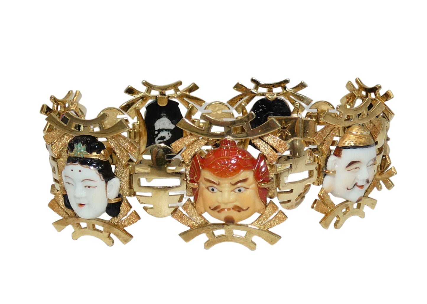 14K Gold Seven Lucky Gods Bracelet