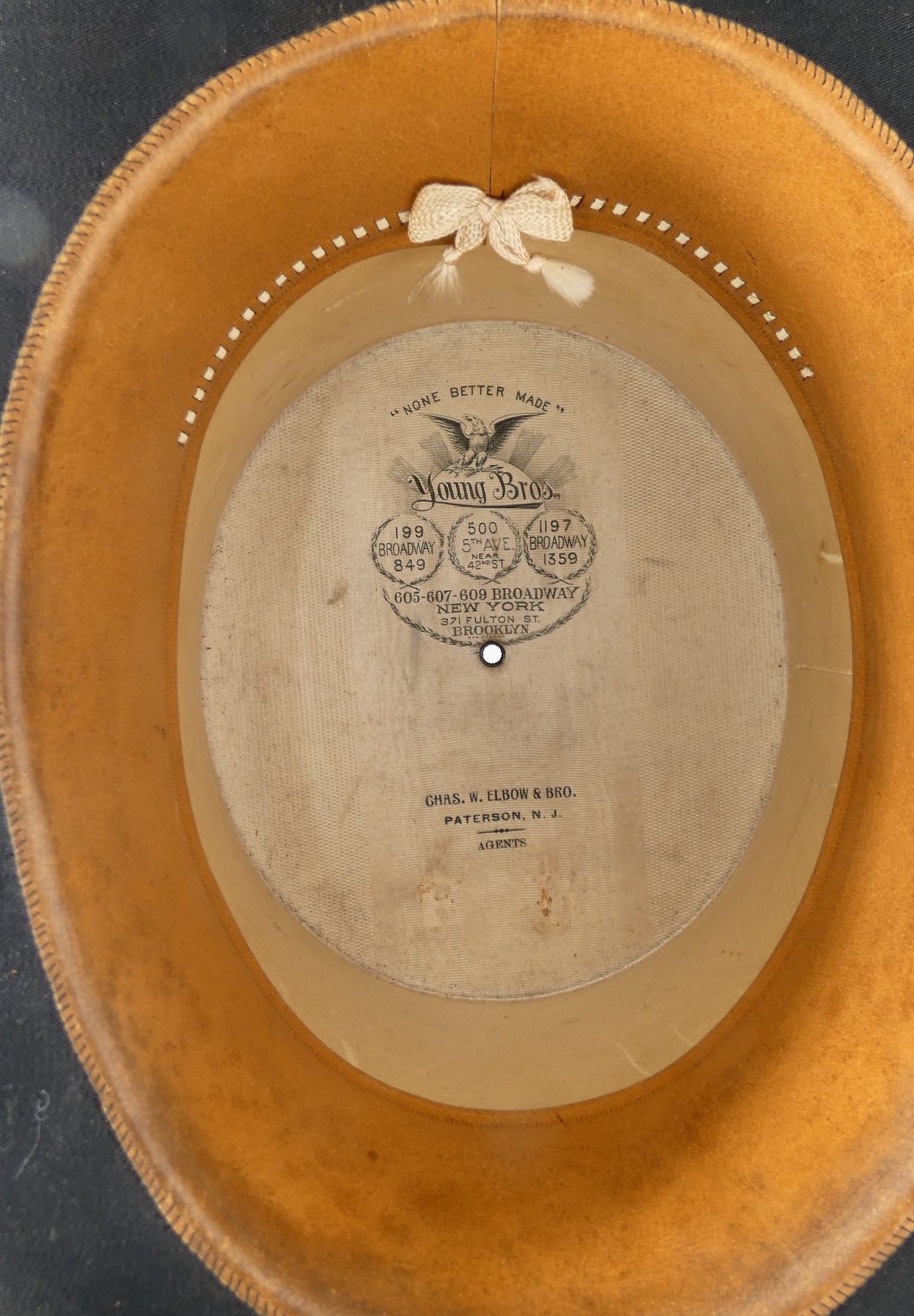 Top Hat Beaver with Leather Case Young Bros NY