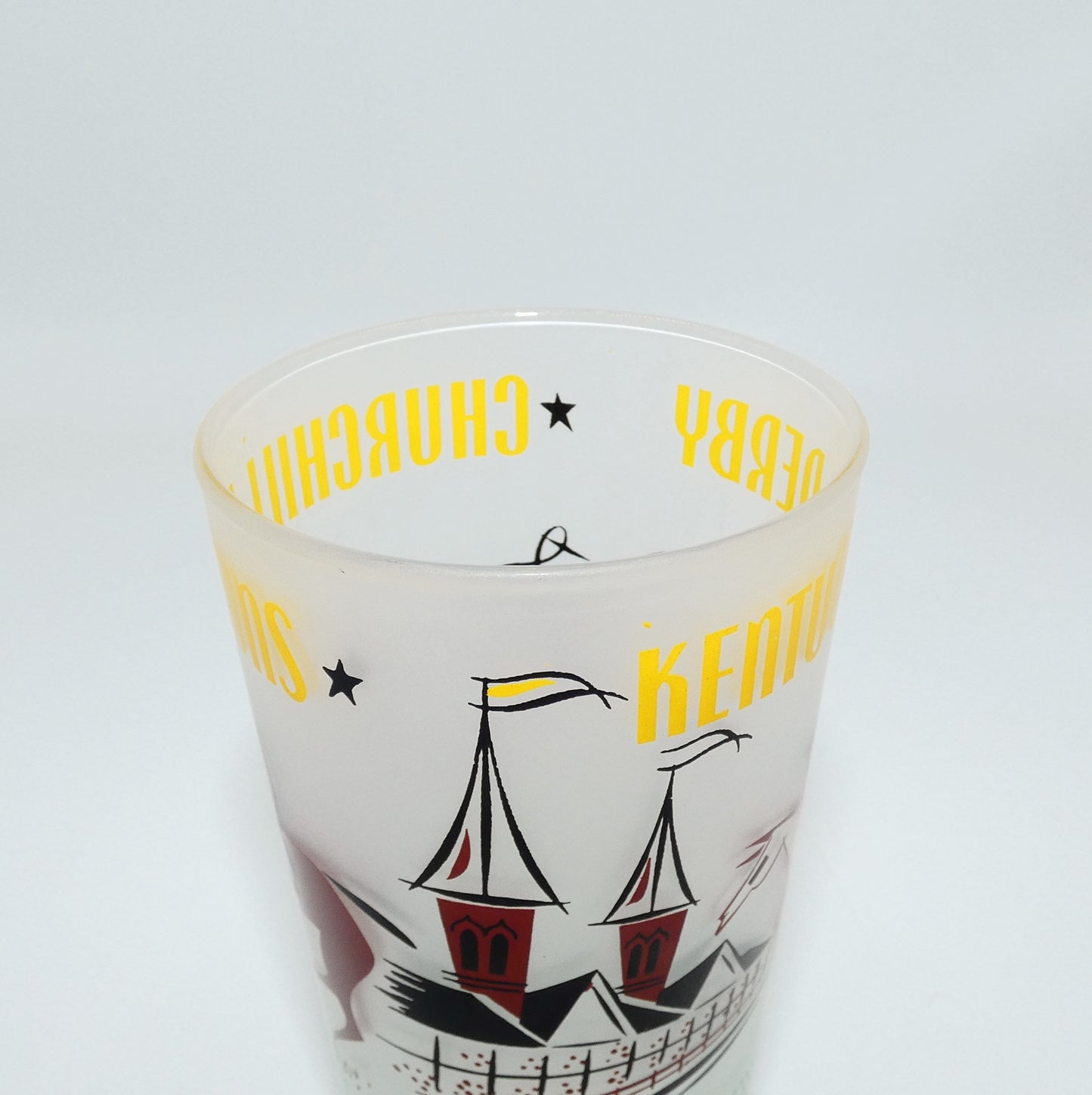 1956 Kentucky Derby Glass - 2 stars 3 tails