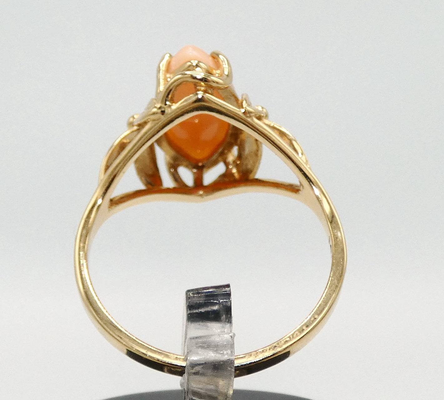 14K Gold Coral Ring