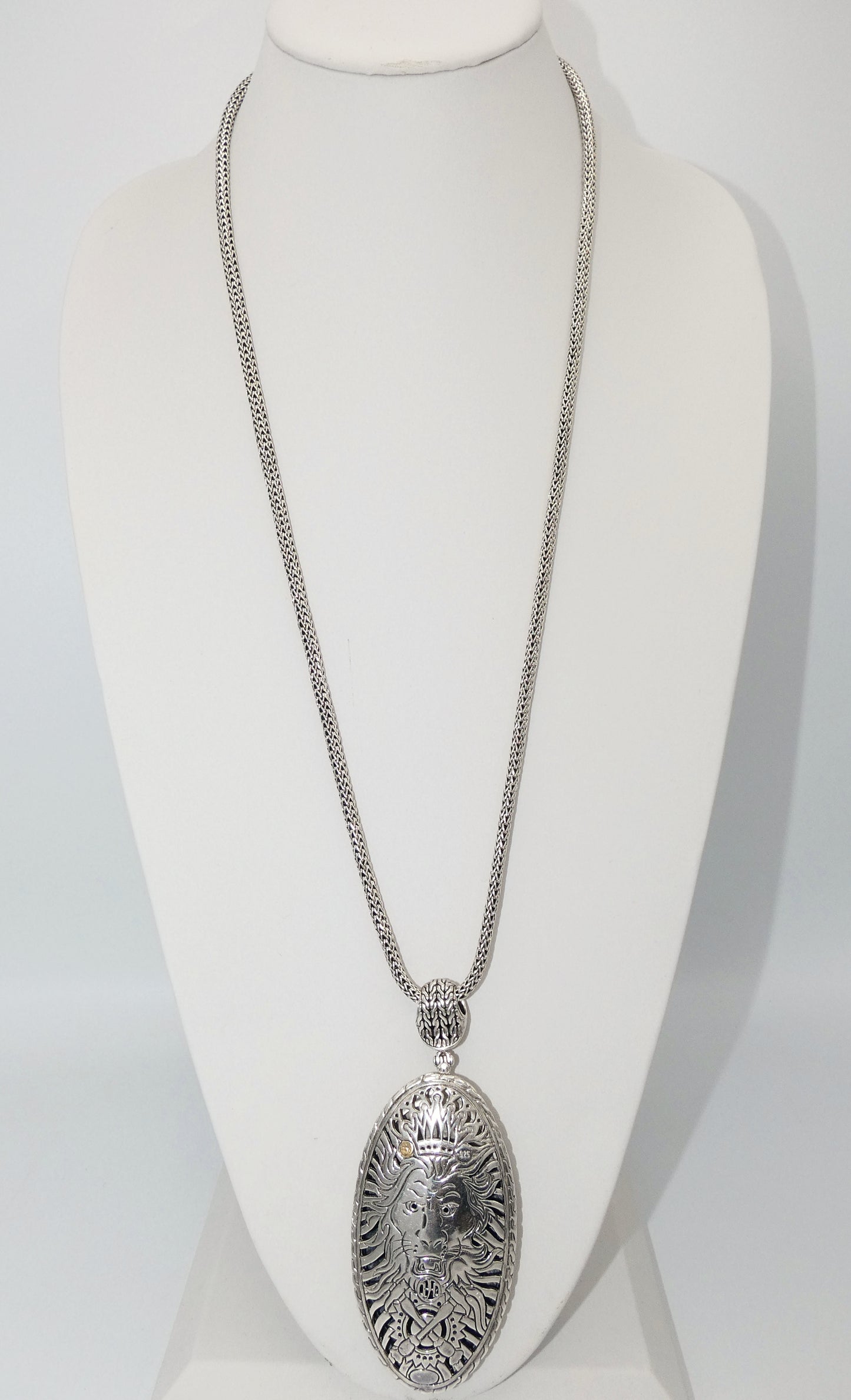 John Hardy Sterling Silver & 22k Gold Palu Hammered Pendant Necklace