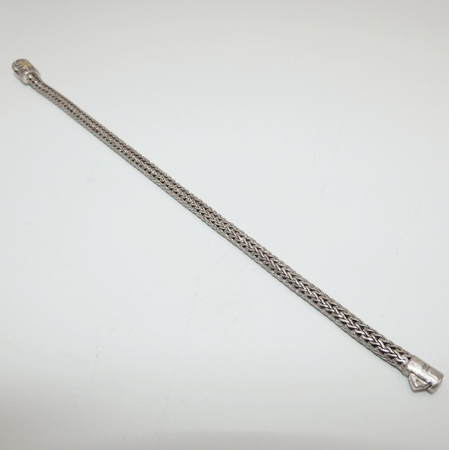 John Hardy Sterling Silver Reversible Bracelet with Pave Diamonds