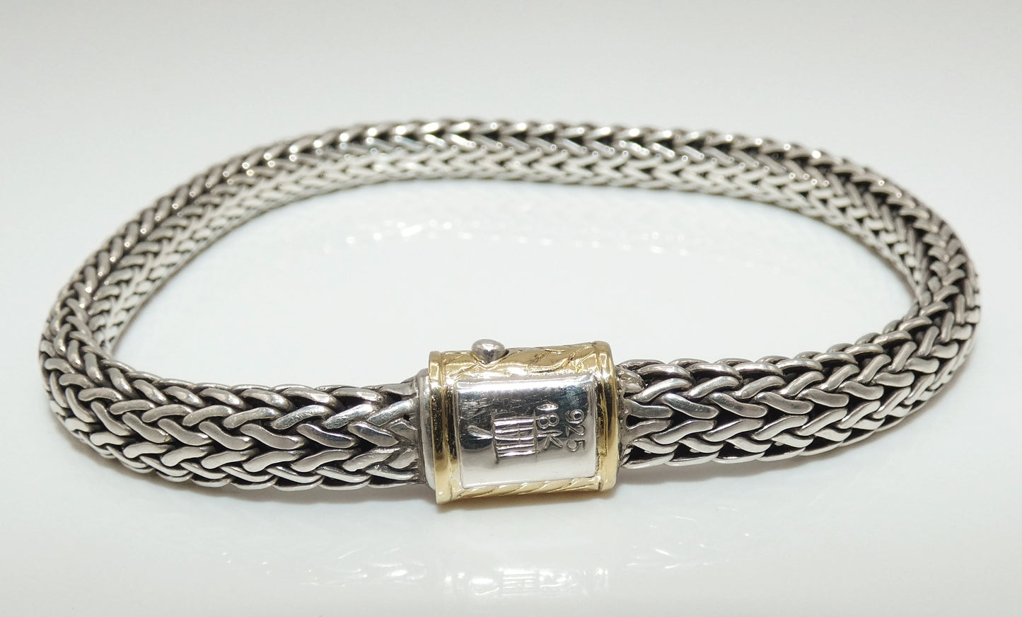 John Hardy 18K Gold & Sterling Woven Bracelet
