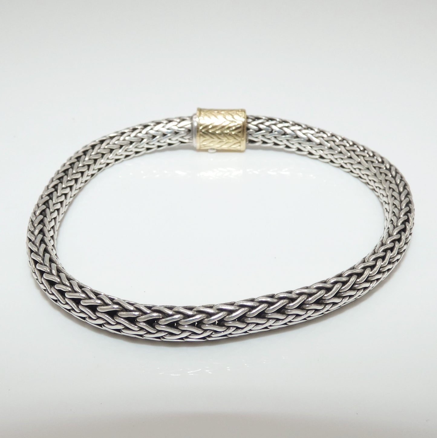 John Hardy 18K Gold & Sterling Woven Bracelet