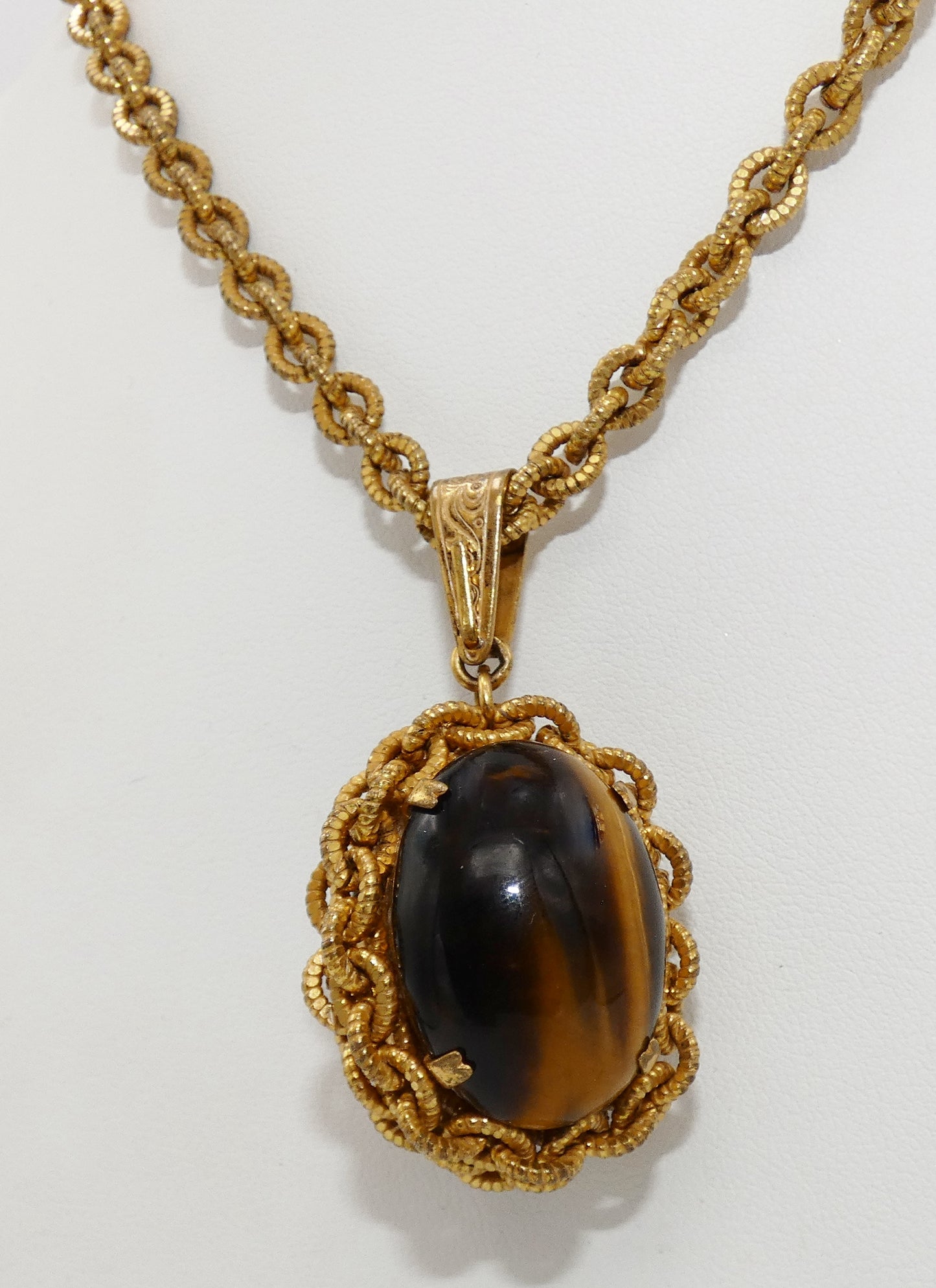 Miriam Haskell Tigers Eye Necklace