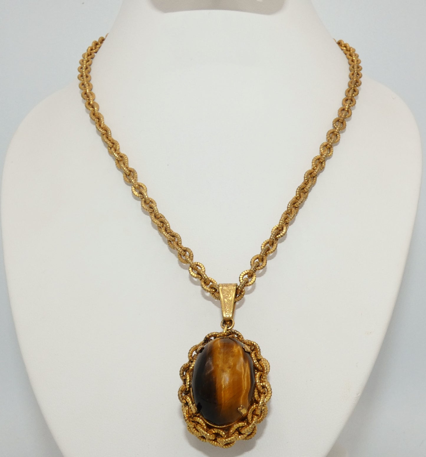 Miriam Haskell Tigers Eye Necklace