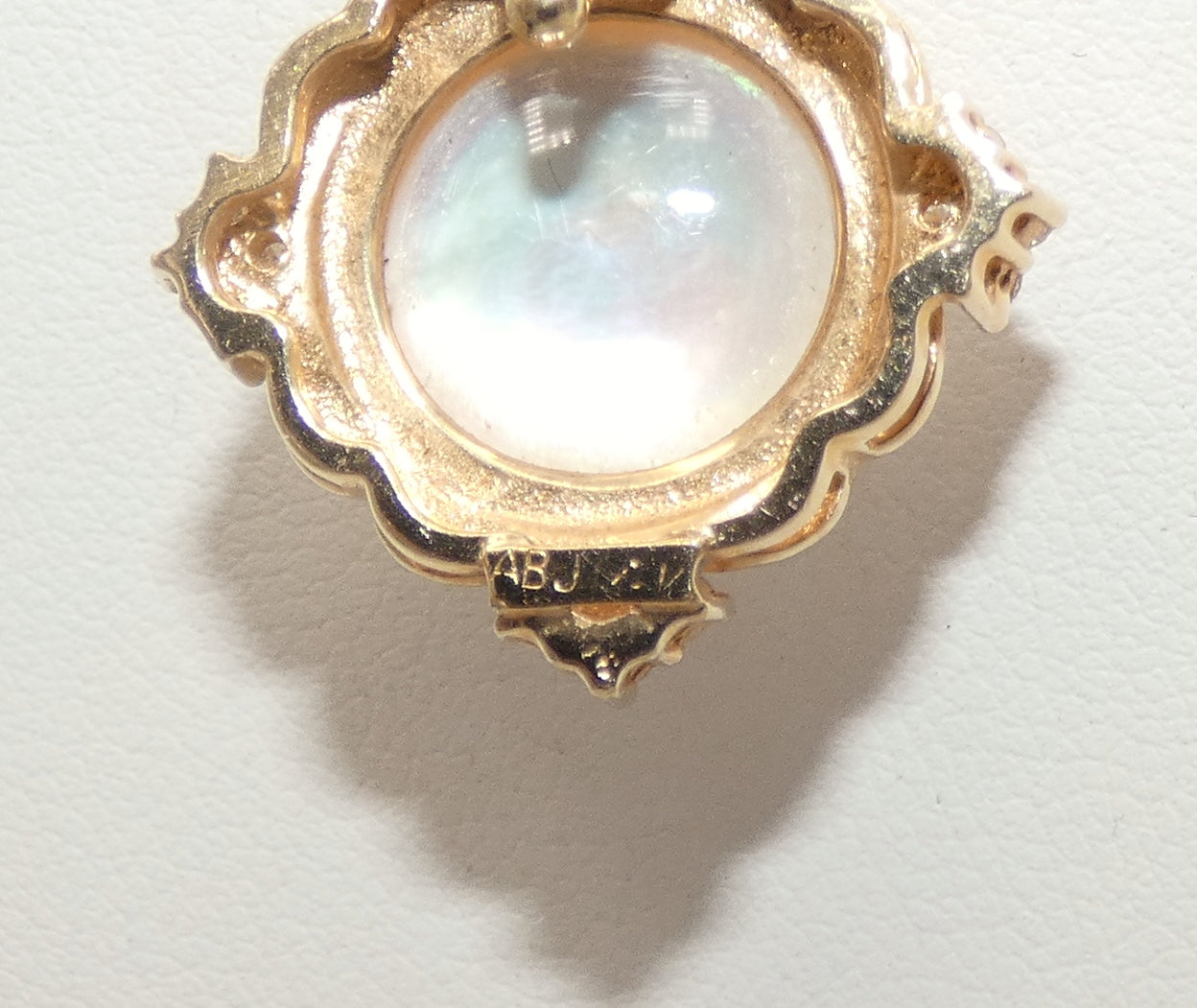 14K Gold Cultured Pearl & Diamond Enhancer
