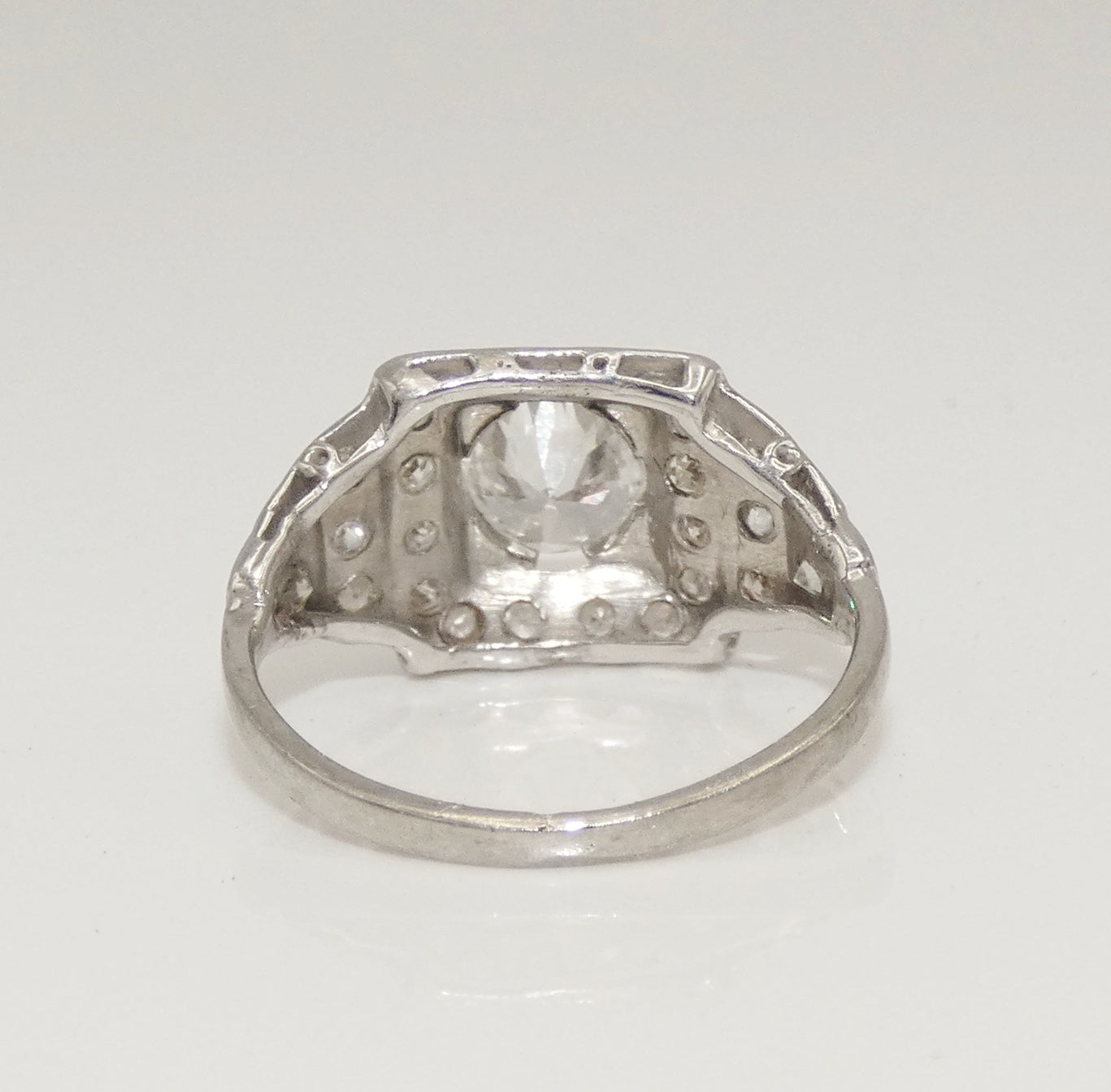 Art Deco 14K White Gold Diamond Ring