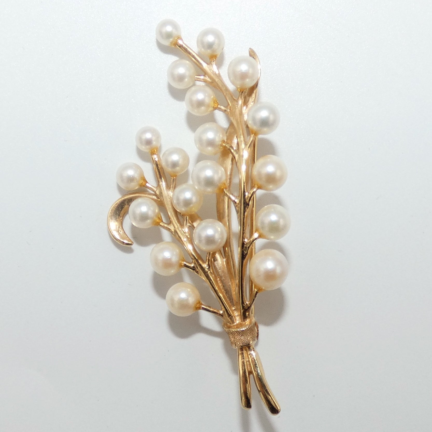 14K Gold & Pearl Brooch – Olde Inverness Antiques
