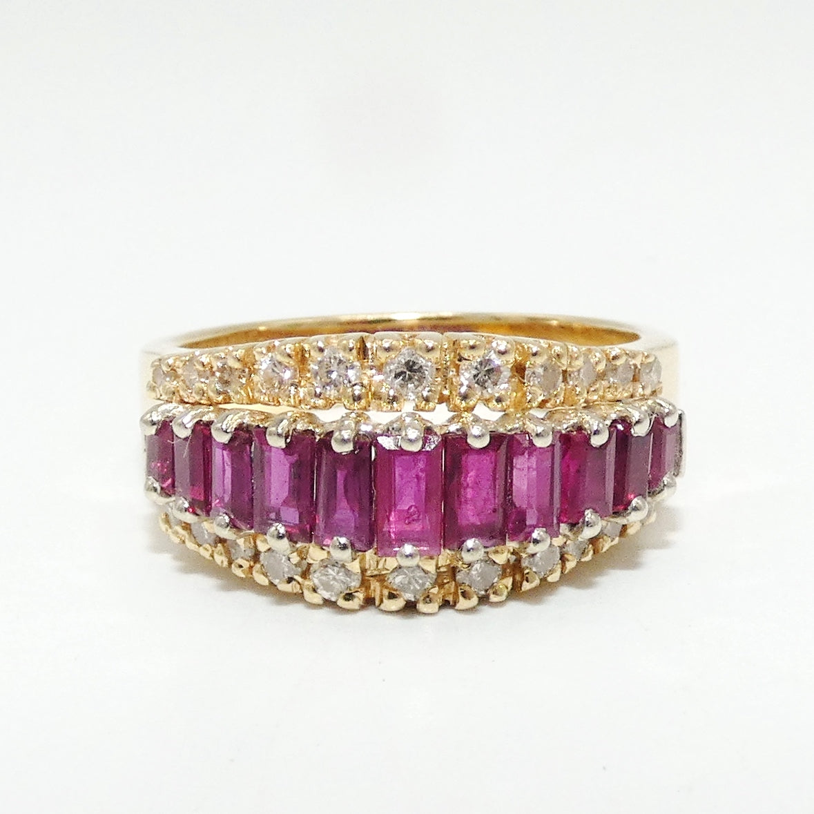 14K Gold Ruby & Diamond Ring