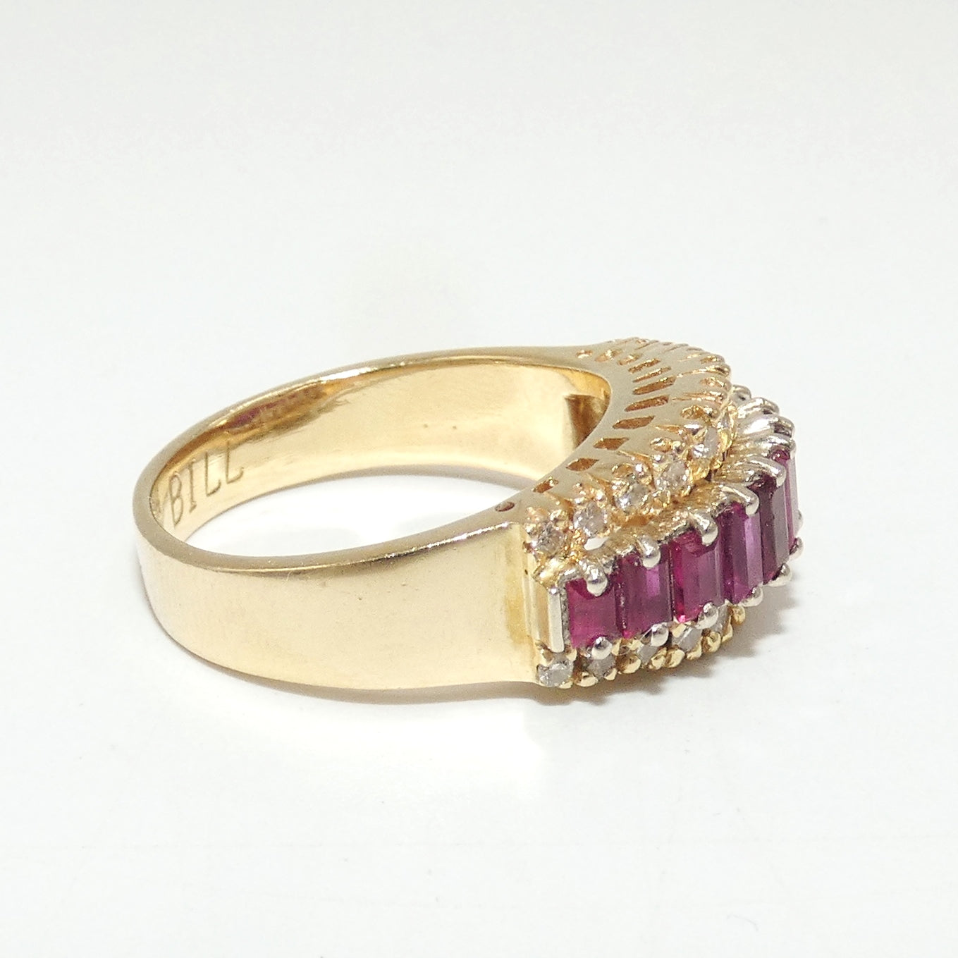 14K Gold Ruby & Diamond Ring