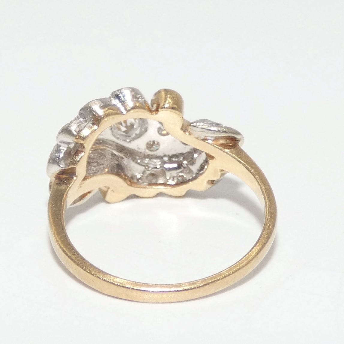 14K White & Yellow Gold Diamond Ring