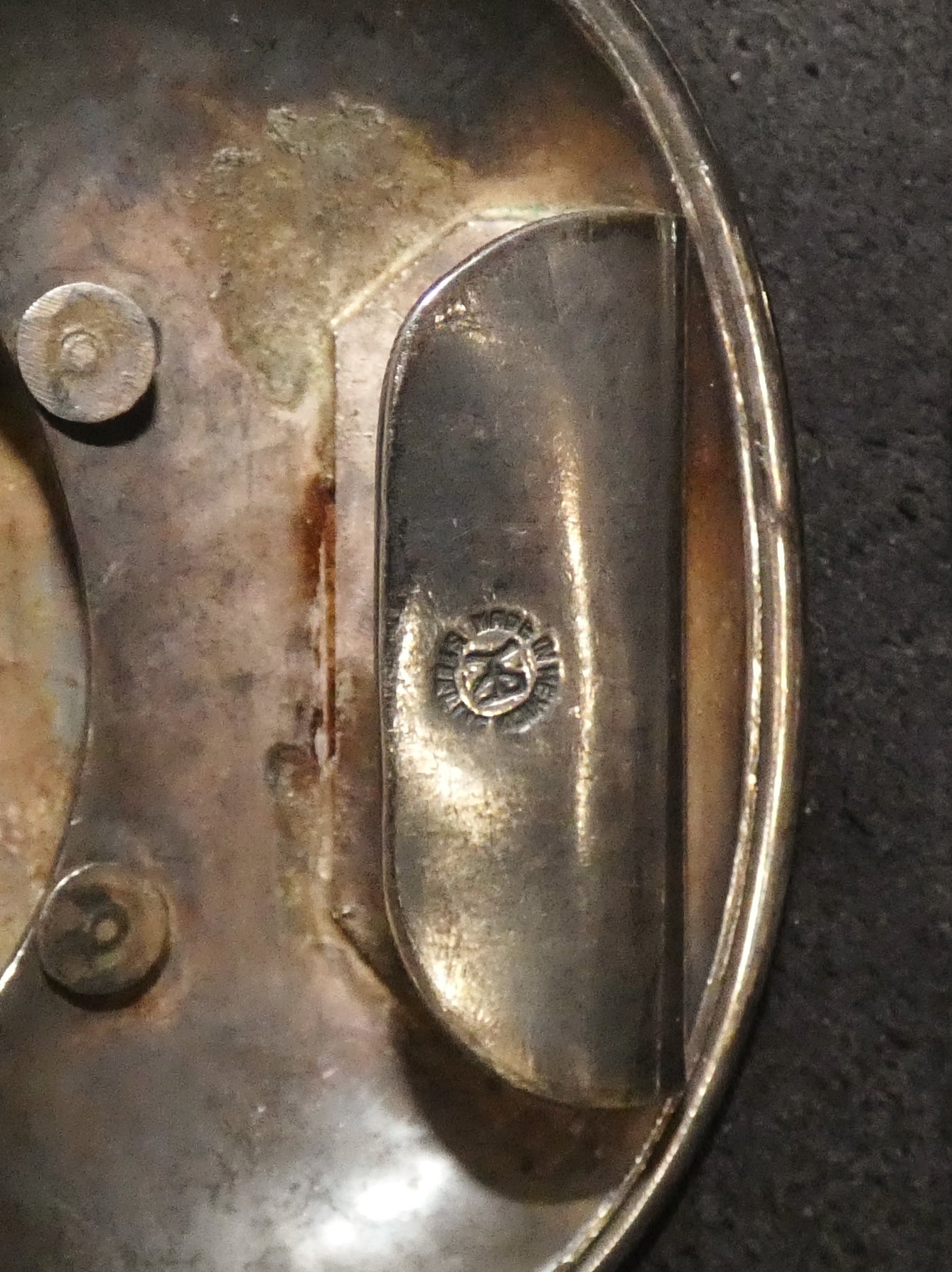 Hector Agulara Sterling SIlver Belt Buckle on Suede Armadillo Style
