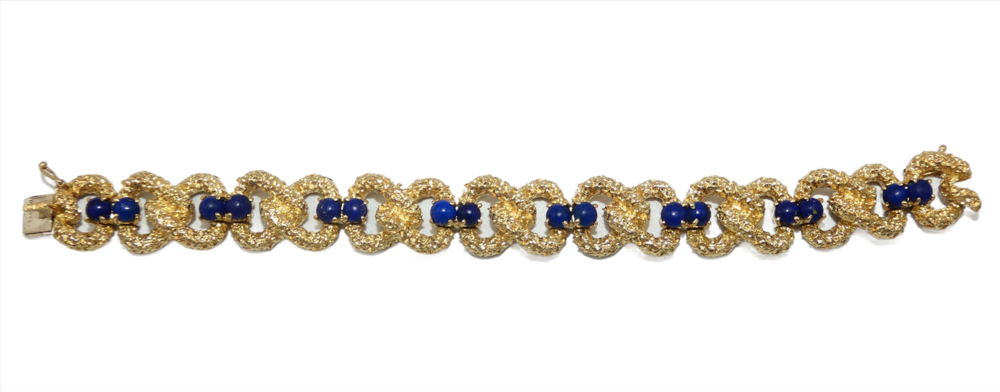 18K Gold Tiffany & Co. Lapis Bracelet