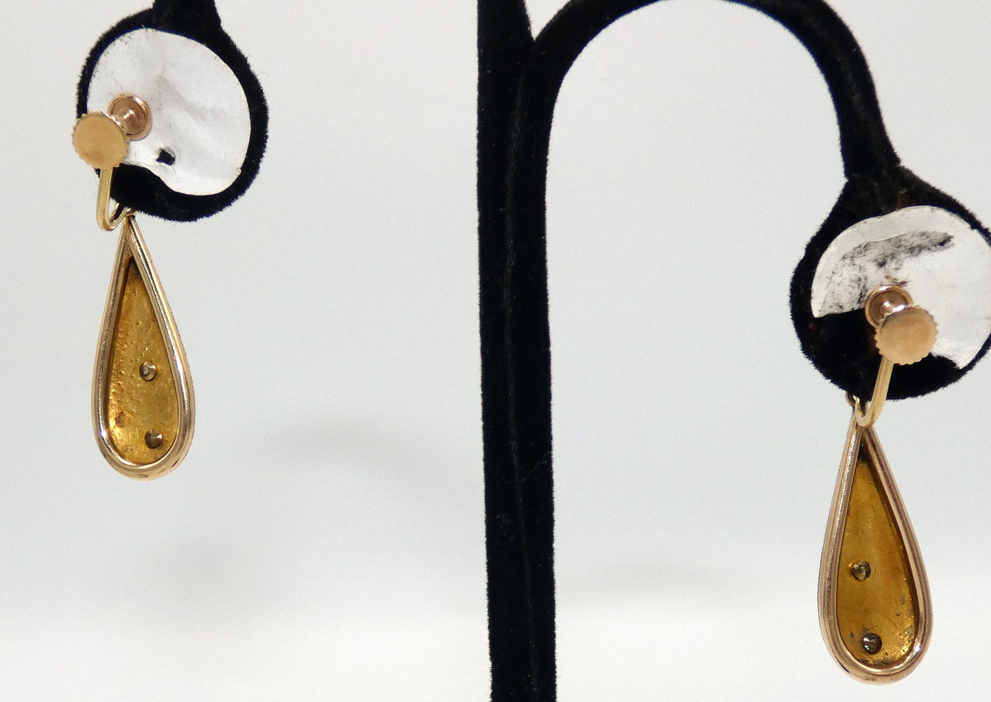 14K Gold Victorian Pin & Earrings with Natural Pearl