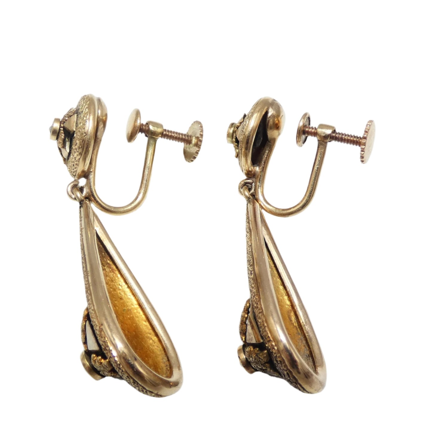 14K Gold Victorian Pin & Earrings