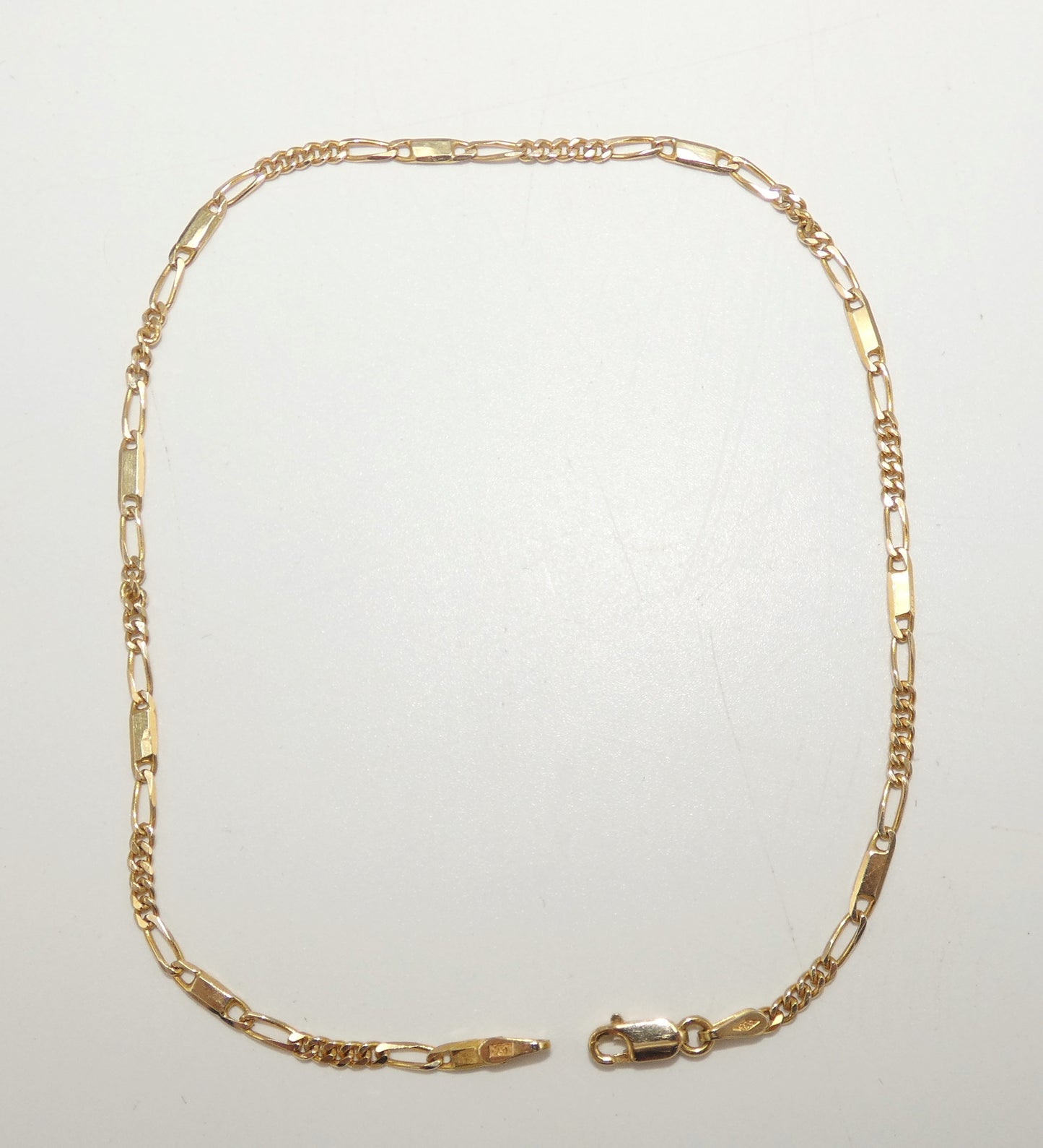 Figaro 14K Gold Ankle Bracelet