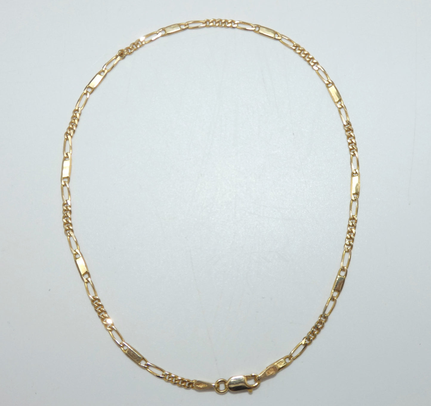 Figaro 14K Gold Ankle Bracelet
