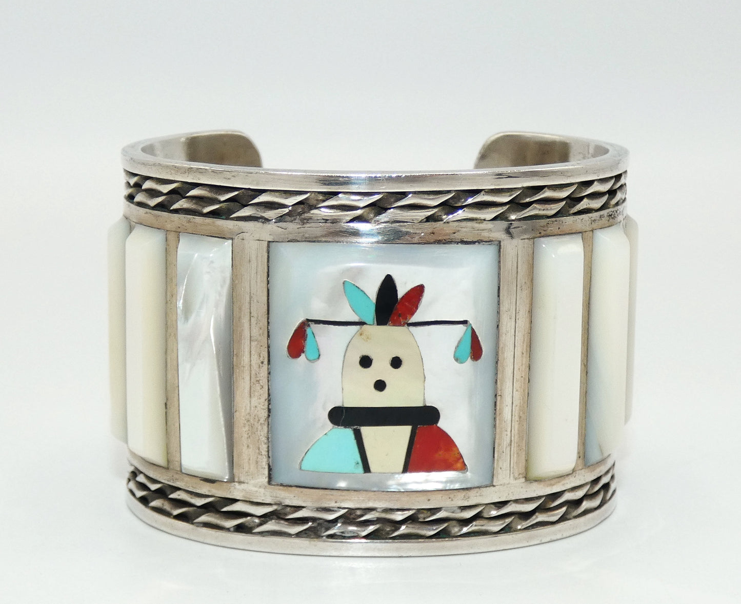 Native American Zuni Sterling Silver Cuff Bracelet