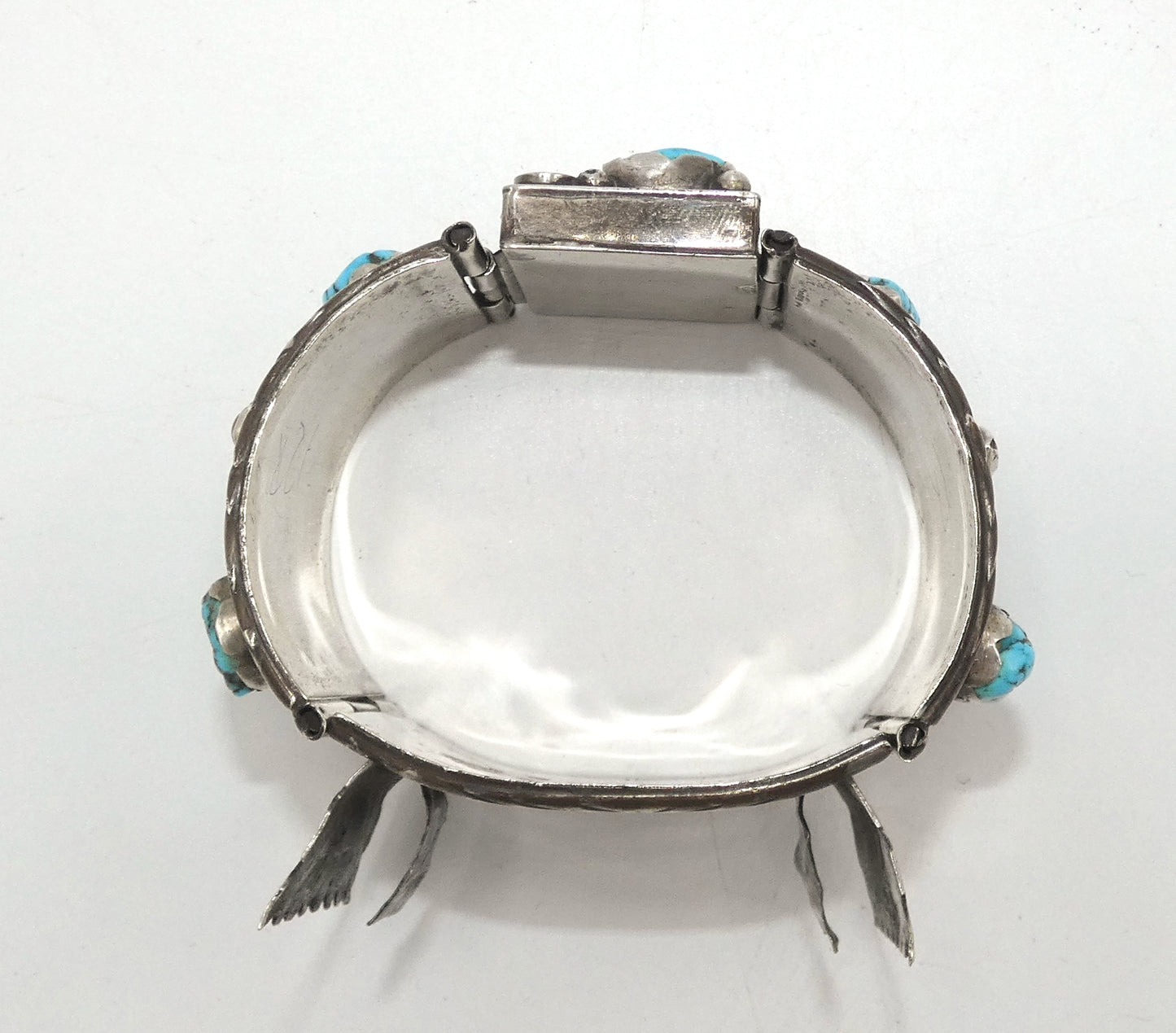 Sterling Turquoise & Coral Watch Band