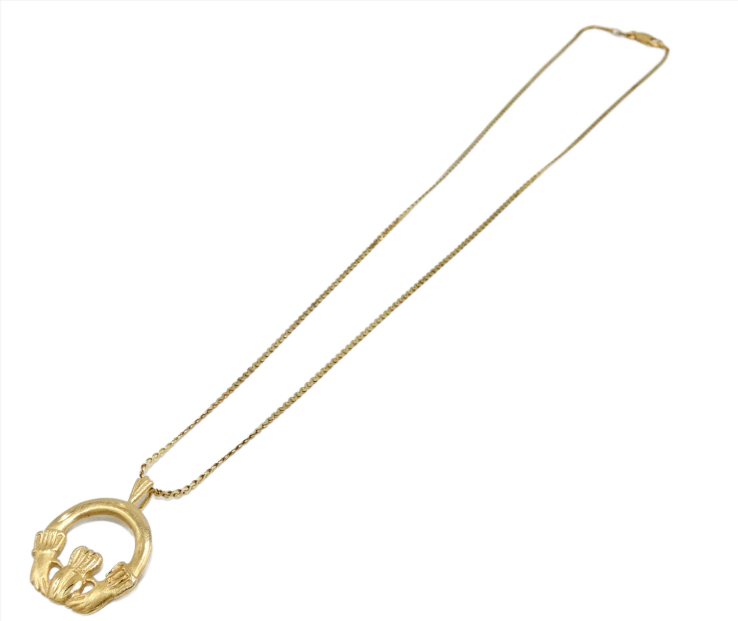 14K Gold Claddagh Necklace