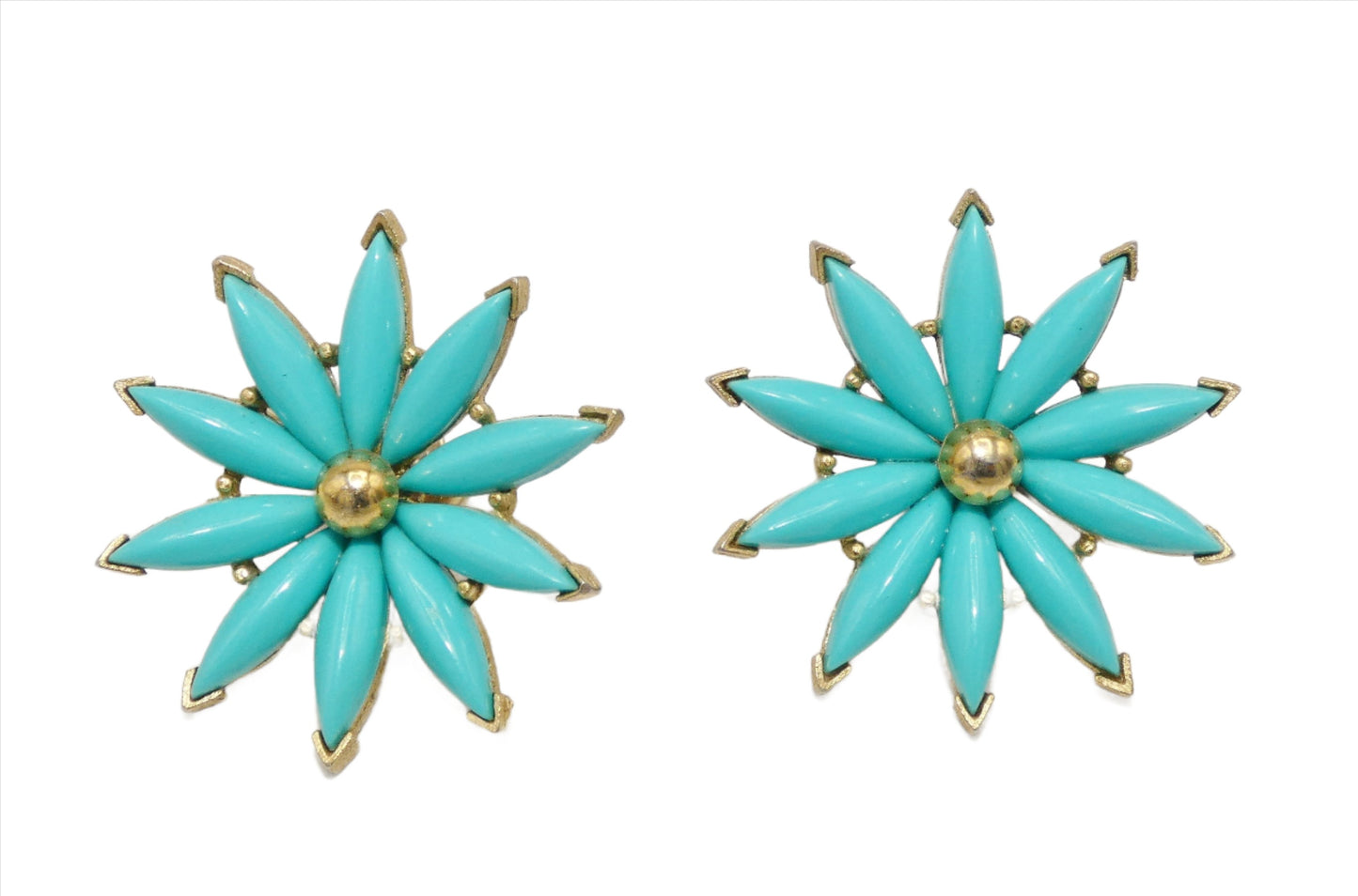 Trifari Flower Clip-On Earrings