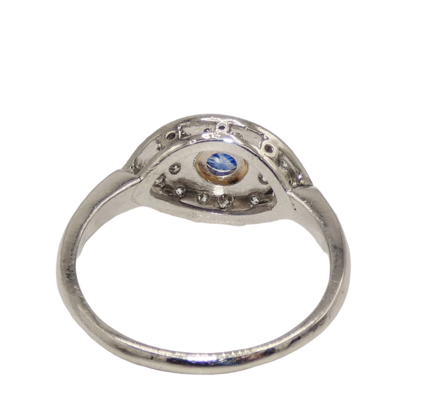 Platinum Diamond & Sapphire Ring