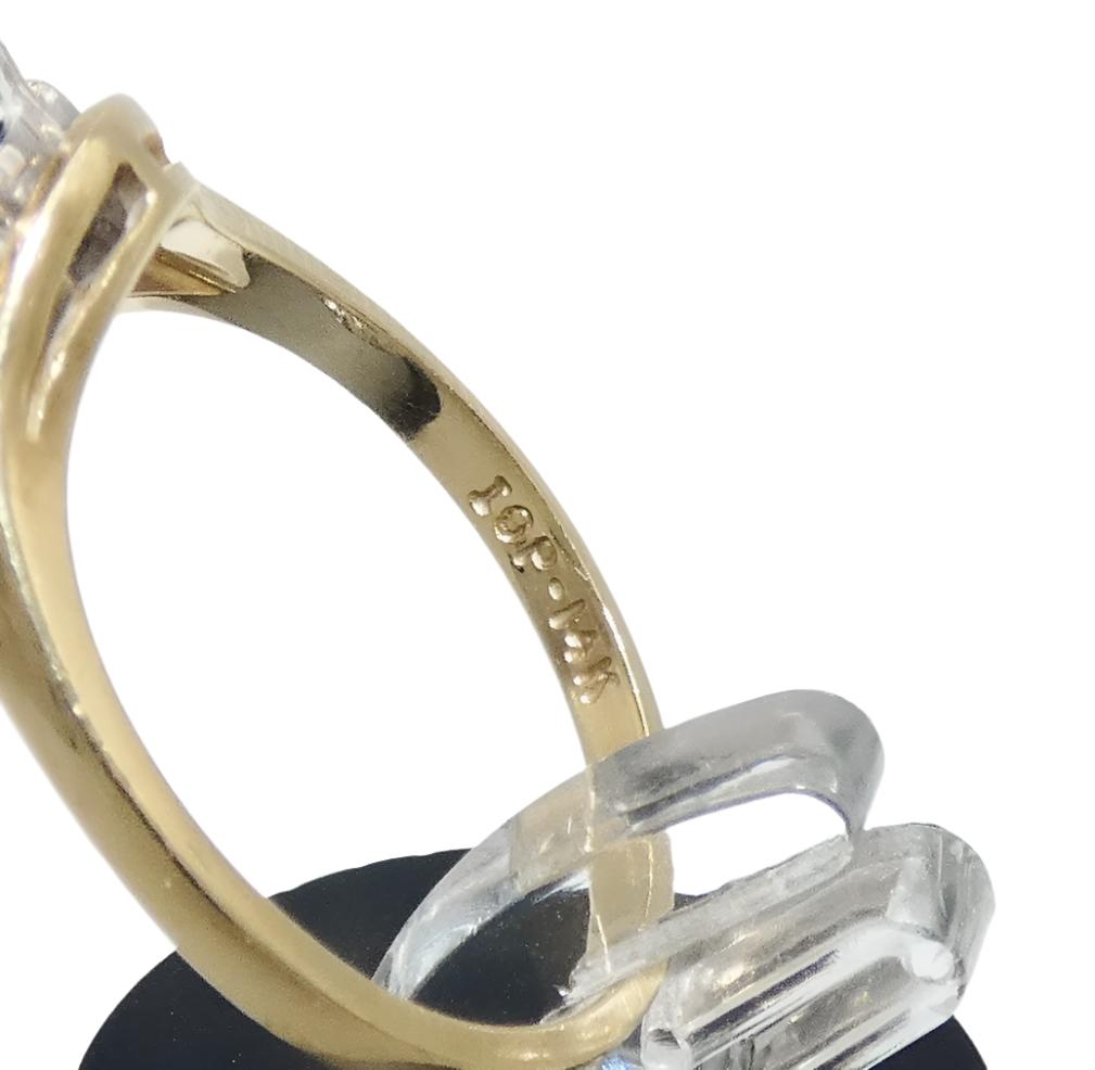 14K Gold Sapphire & Diamond Ring