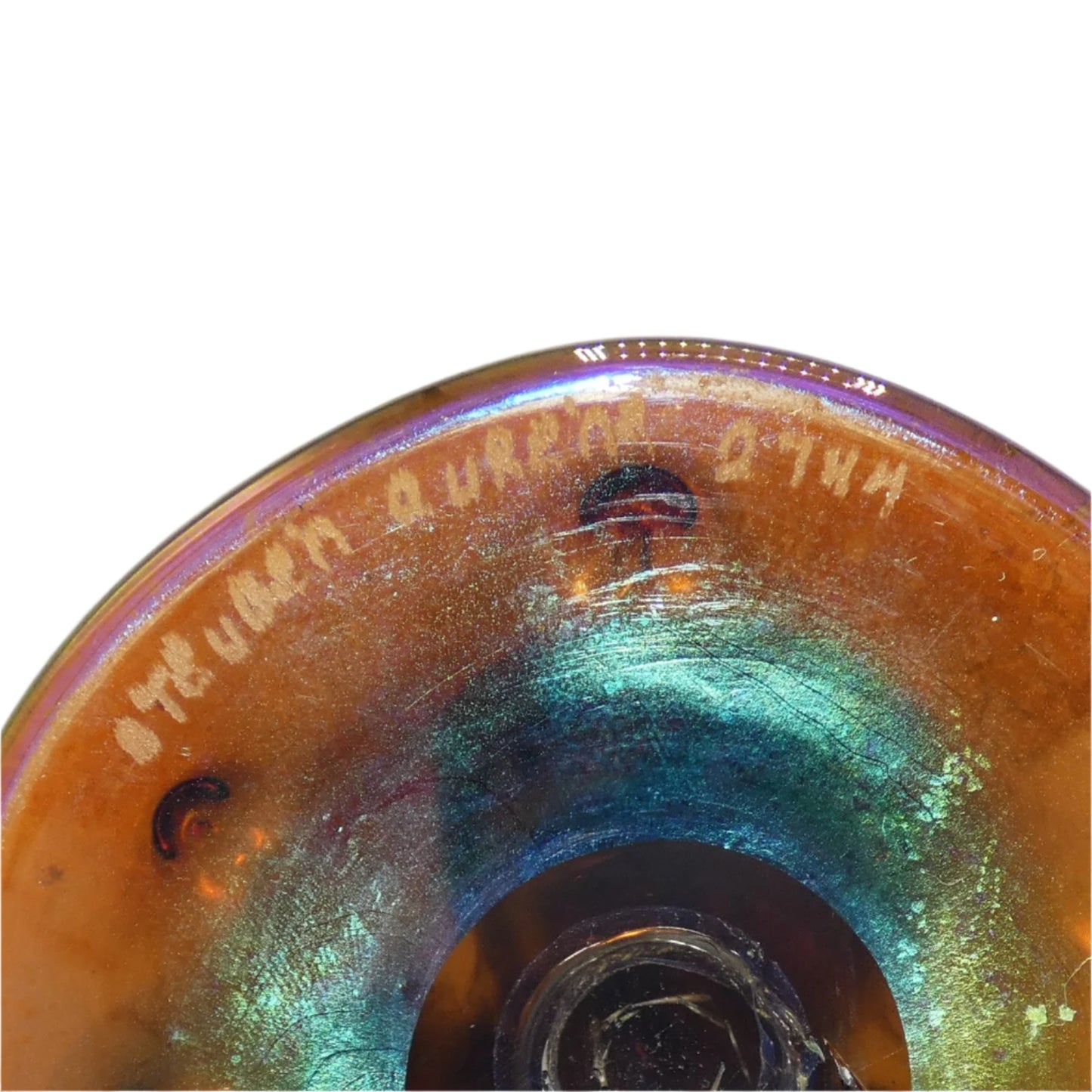 Steuben Aurene Triple Tree Trunk Vase