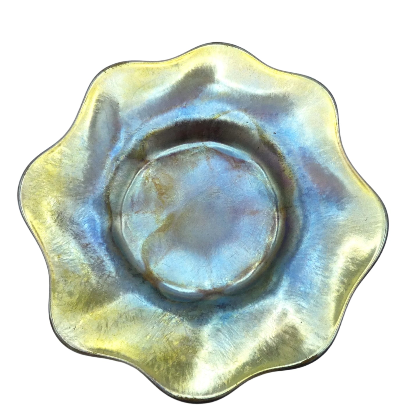 Tiffany Favrile Toothpick Holder & Underplate