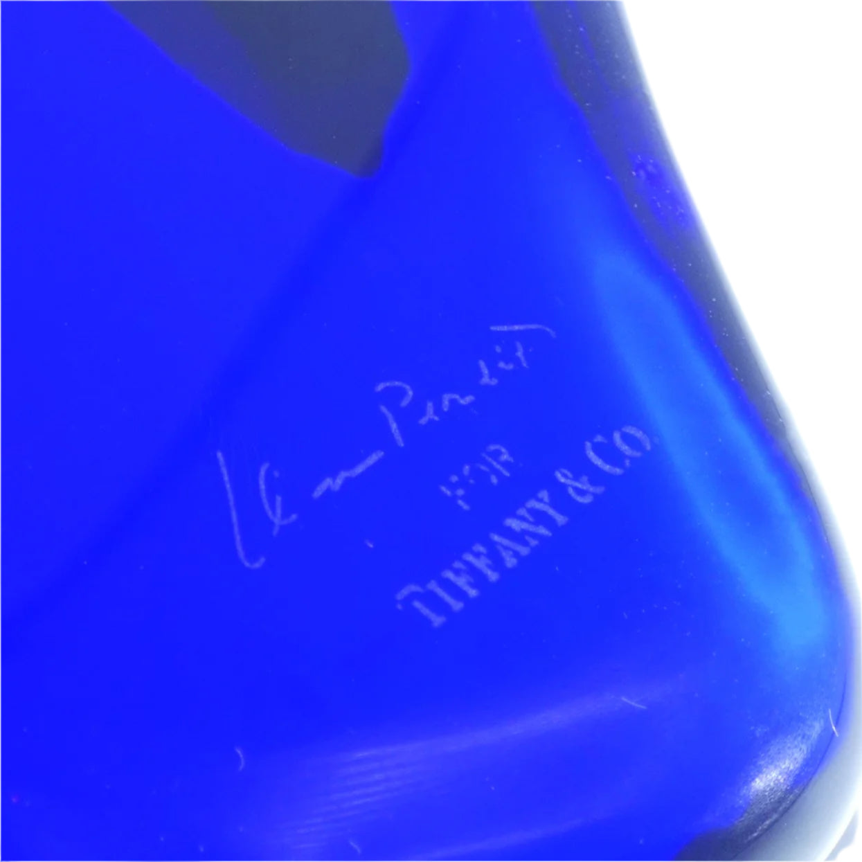 Tiffany Elsa Peretti Blue Heart Paperweight