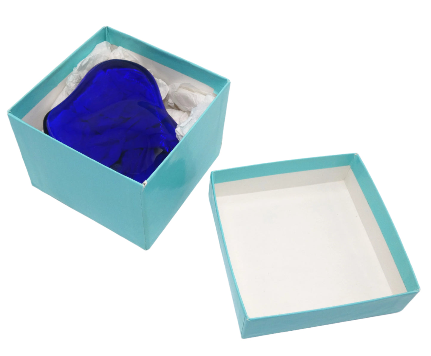 Tiffany Elsa Peretti Blue Heart Paperweight