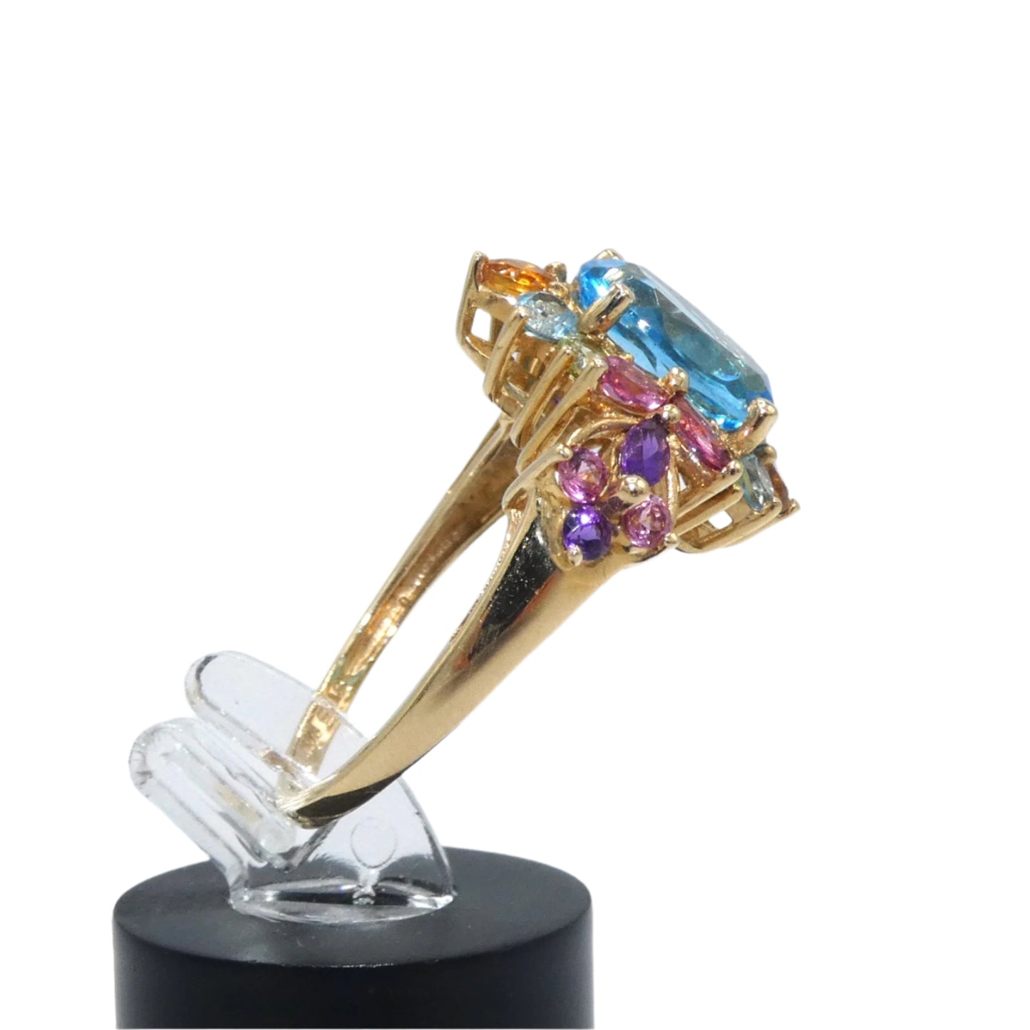 14K Gold Ring with Multi Gem Stones