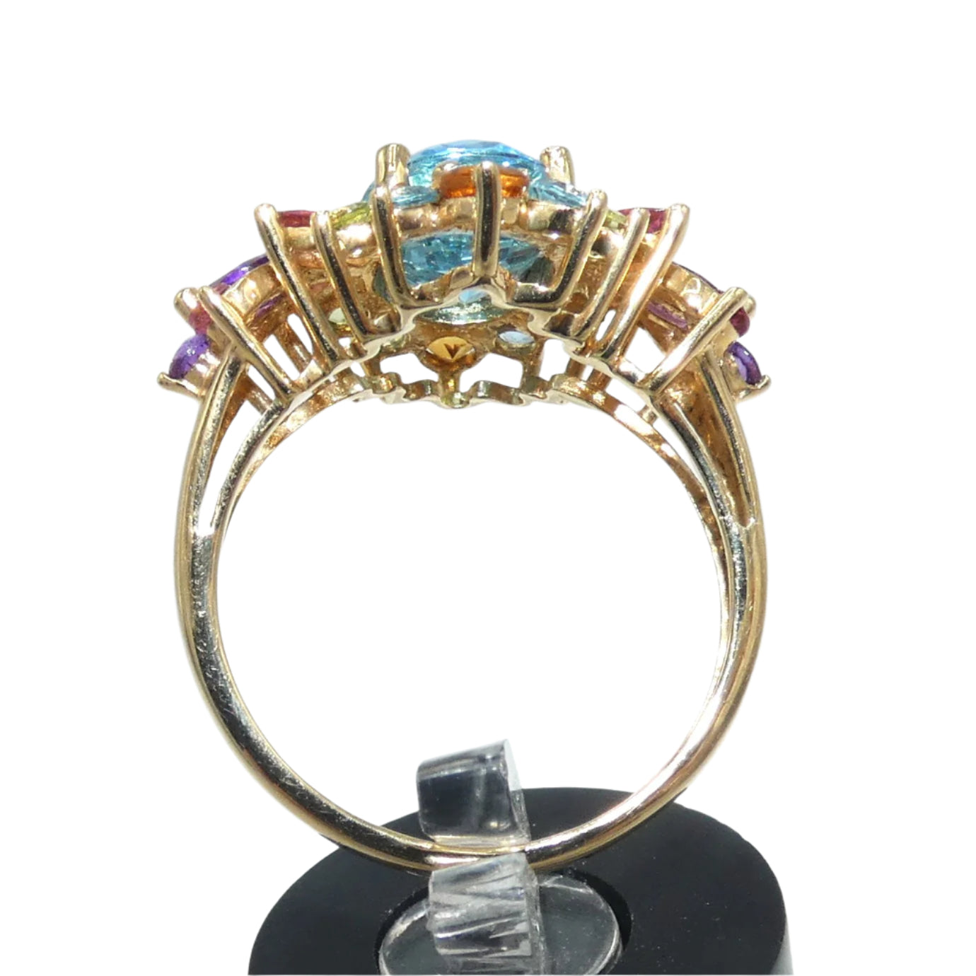 14K Gold Ring with Multi Gem Stones