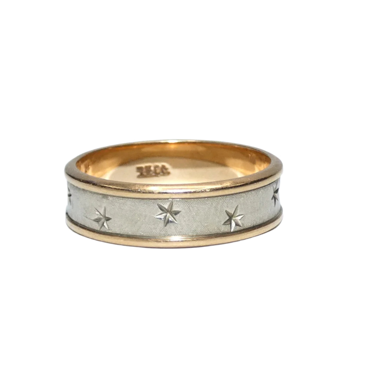 14K Gold Starry Band Ring