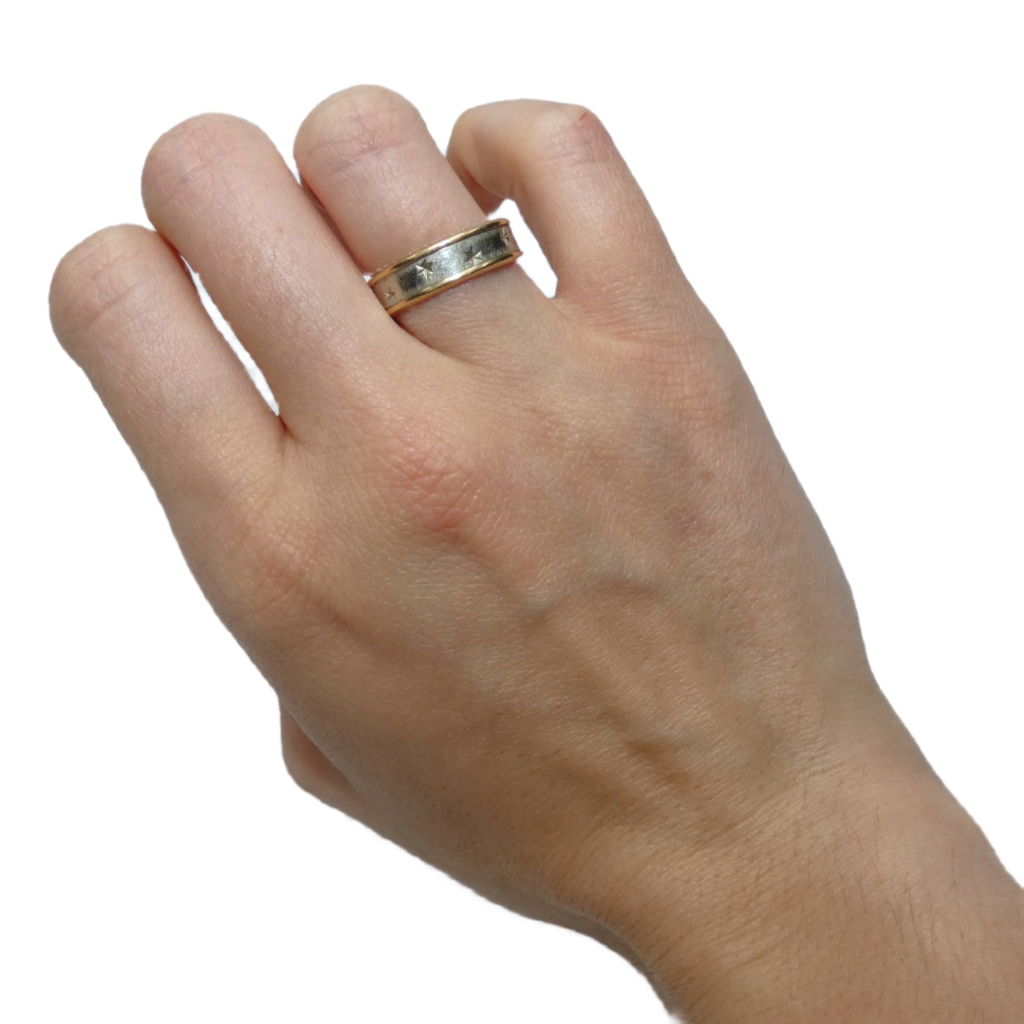 14K Gold Starry Band Ring