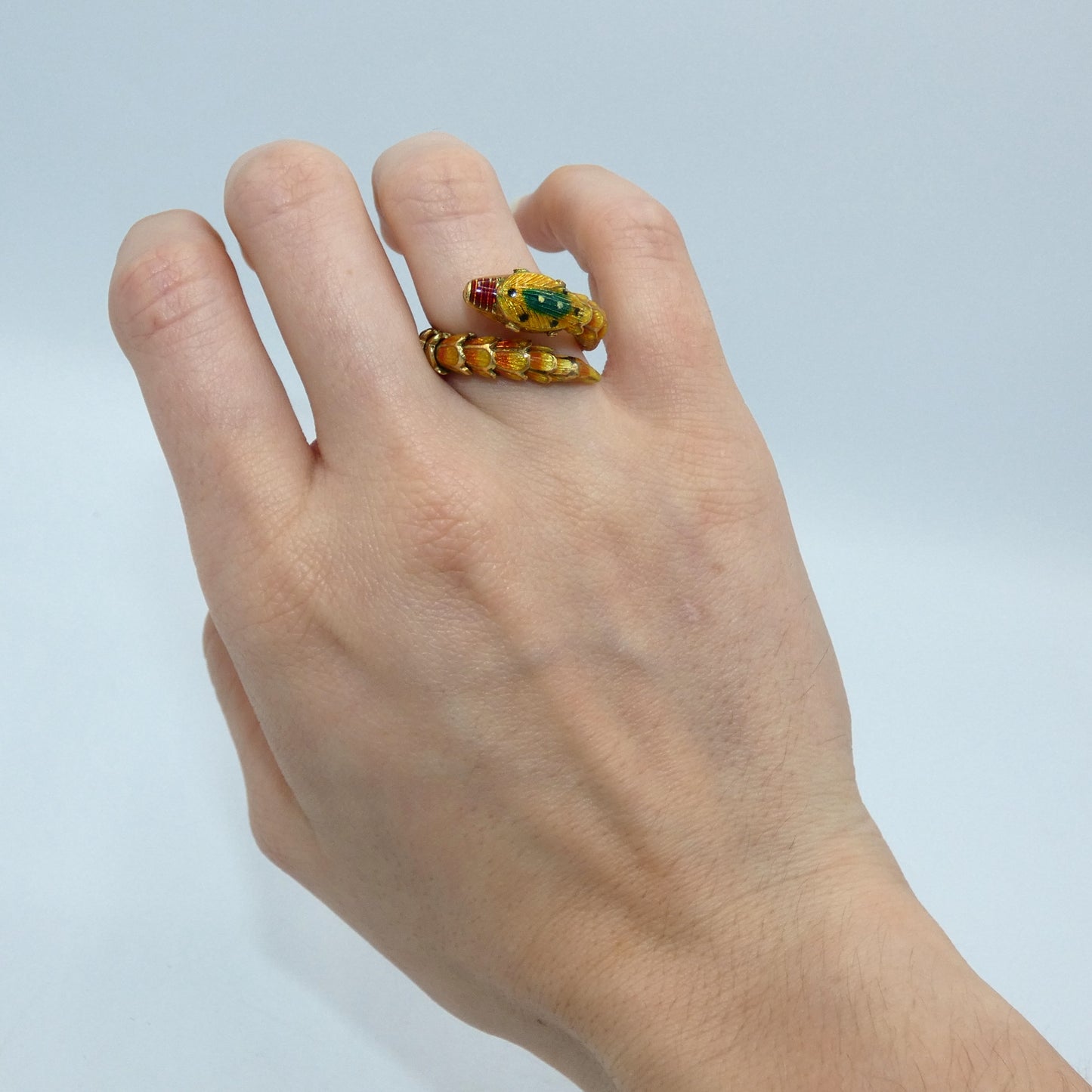 18K Gold Wrap Around Snake Ring
