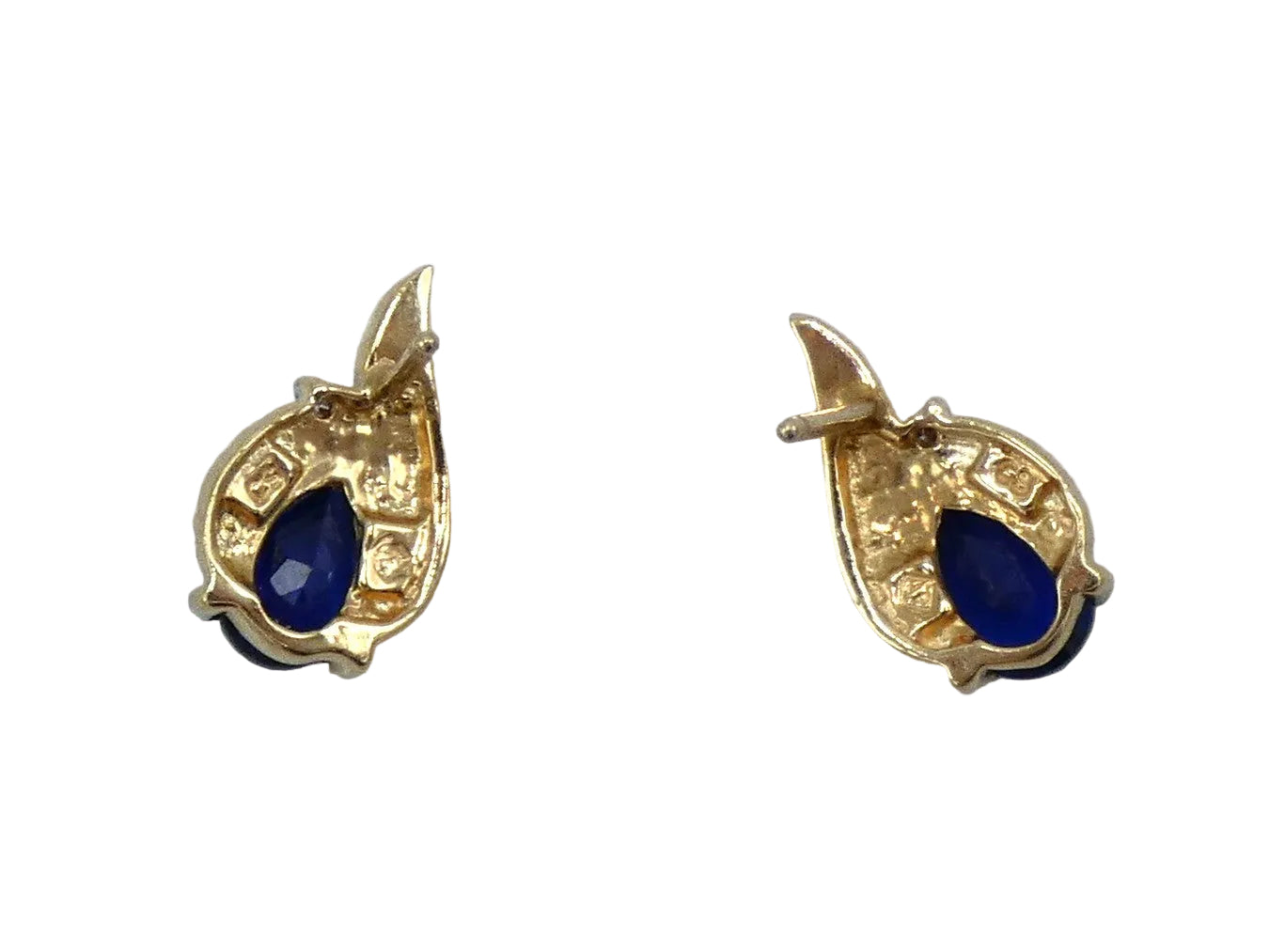 10K Gold Sapphire Ring, Necklace & Earrings Set