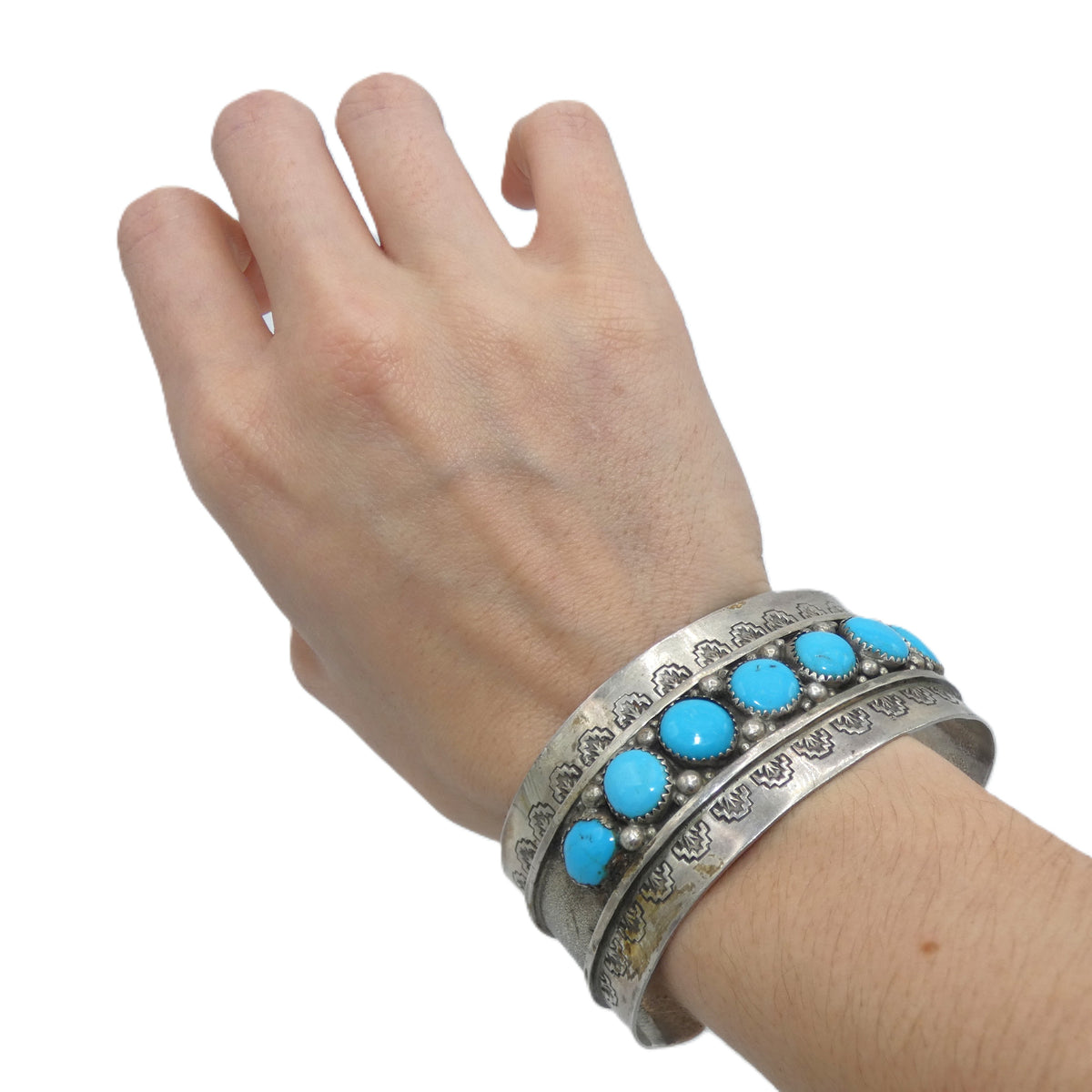 Sterling Silver Ida & Jackson Brown Turquoise Cuff