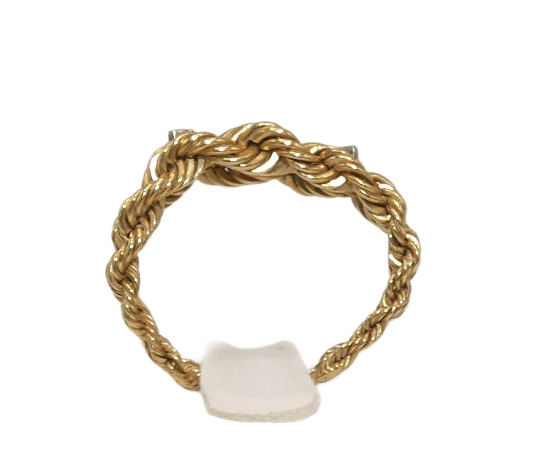 14K Necklace, Earrings, and Ring with Diamonds