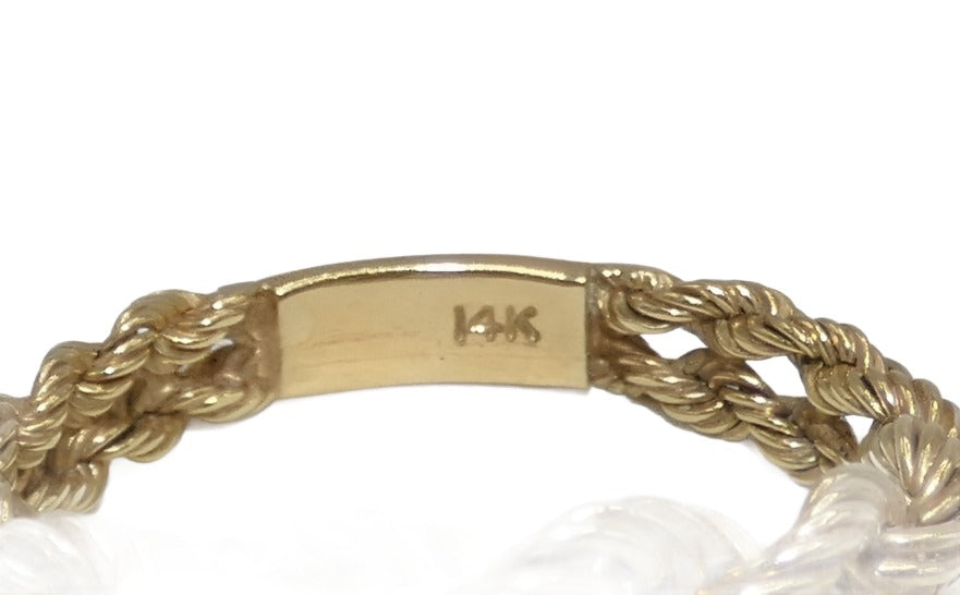 14K Necklace, Earrings, and Ring with Diamonds