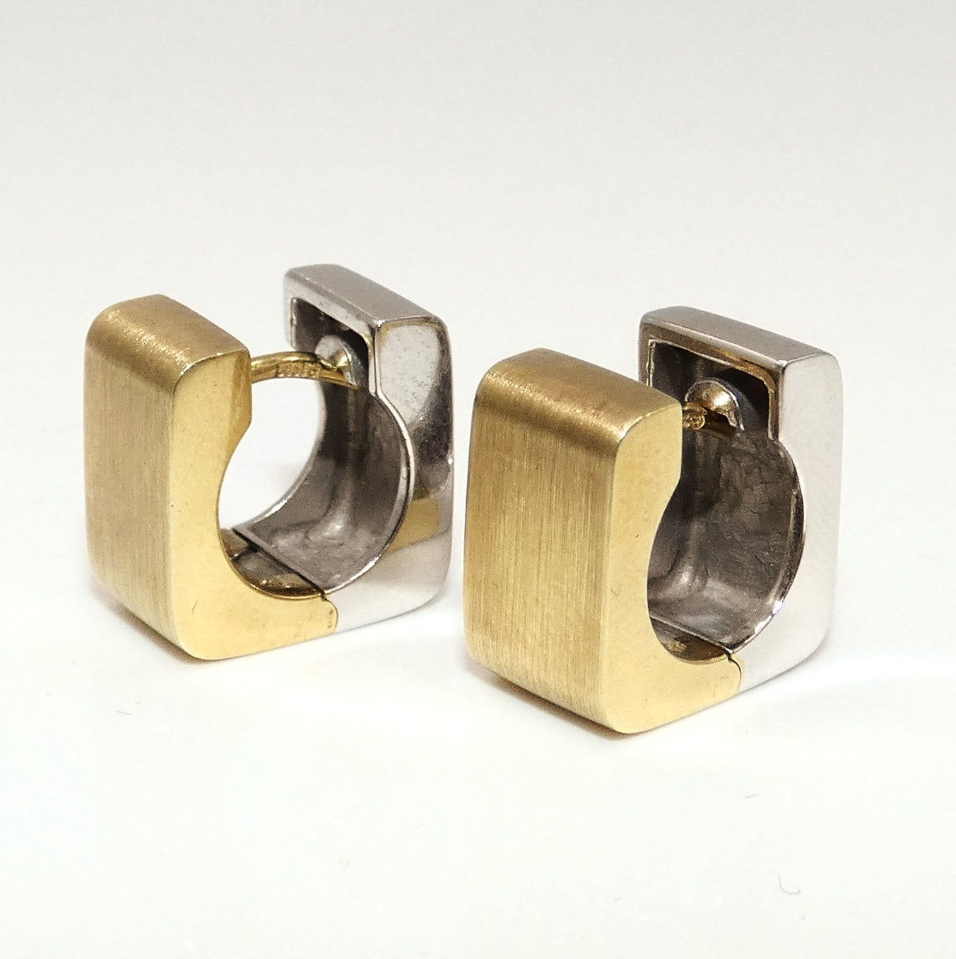 14K Yellow & White Gold Earrings