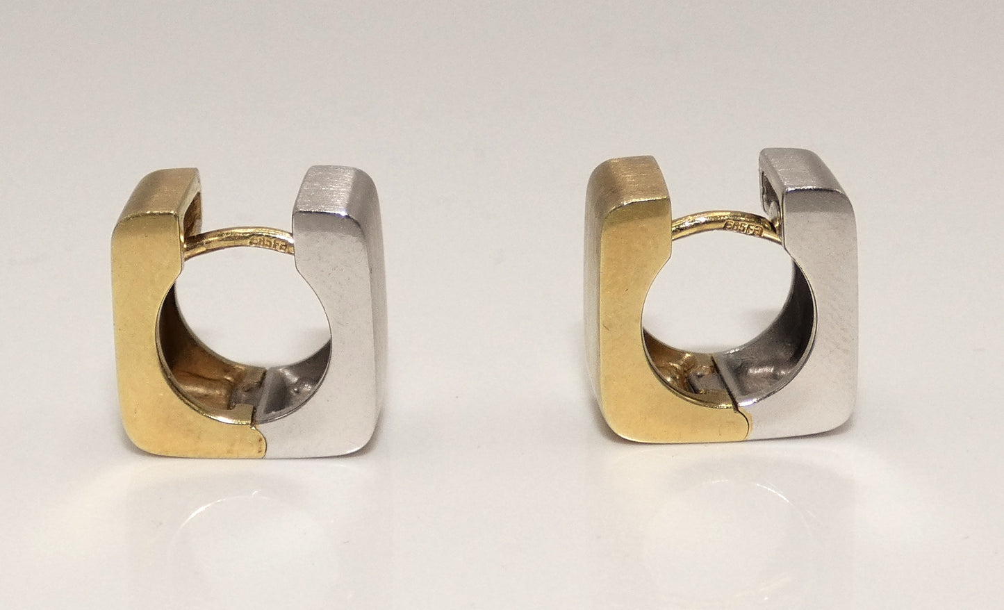 14K Yellow & White Gold Earrings