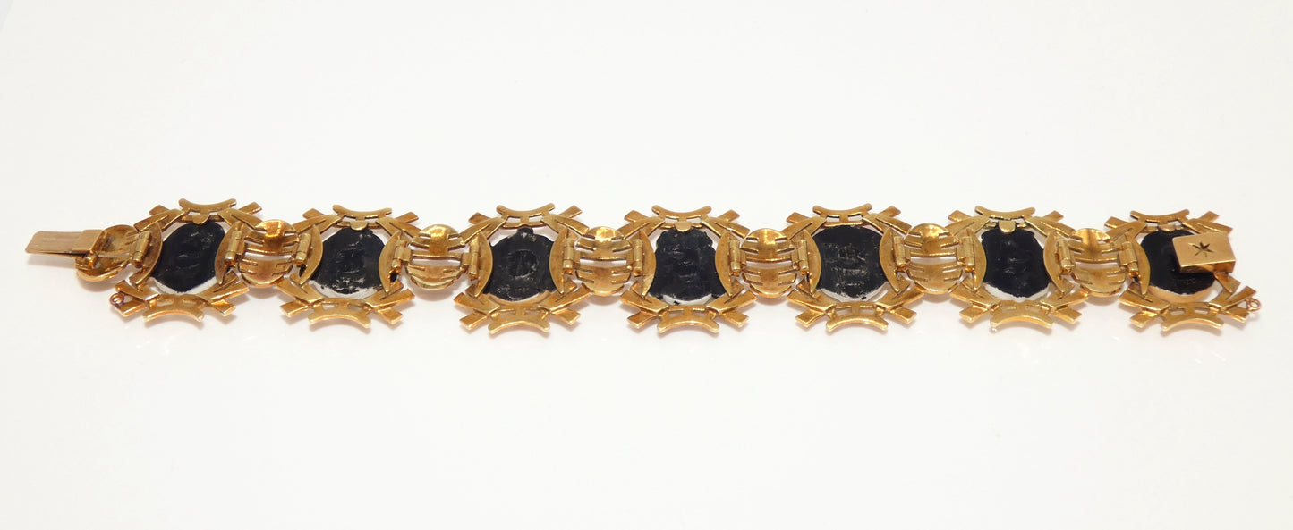 Japan's 7 Lucky Gods 14K Gold Bracelet