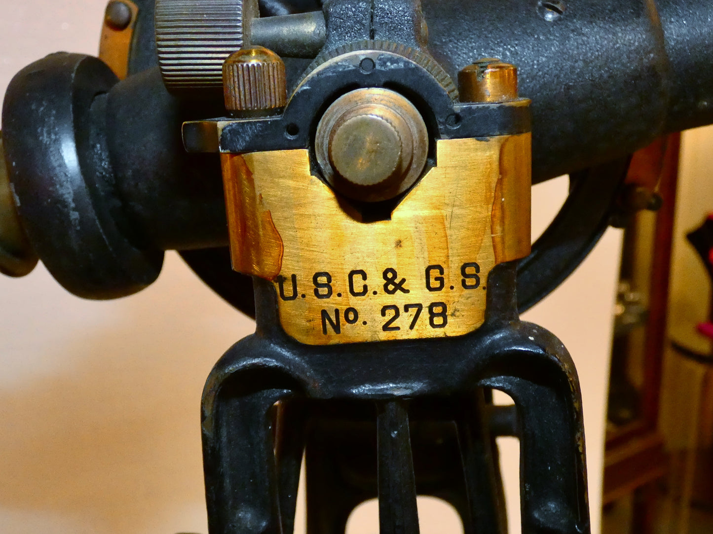 C.L. Berger 1918 USC & GS Theodolite Transit with Tripod