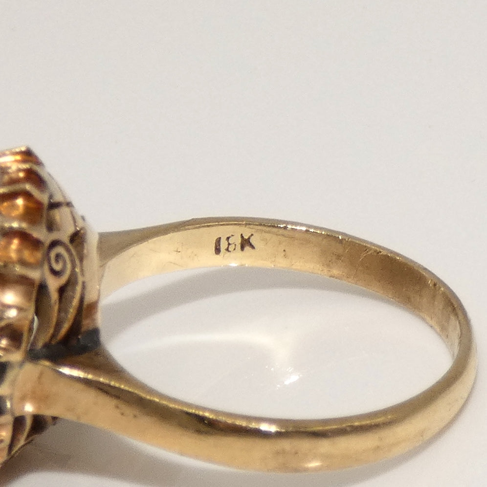 14K Gold Opal & Pearls Ring
