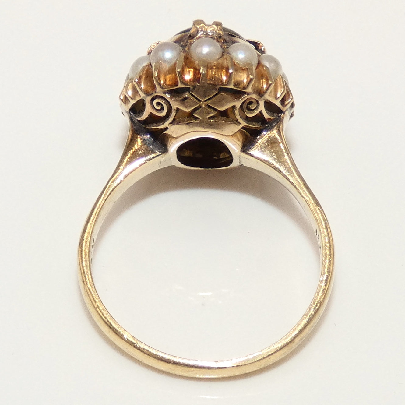 14K Gold Opal & Pearls Ring