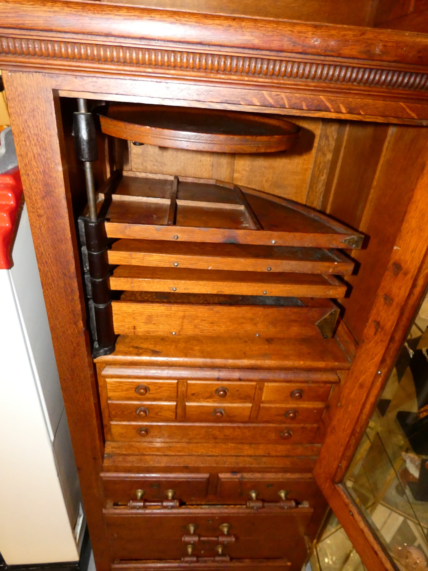 1870's Oak Dental Cabinet