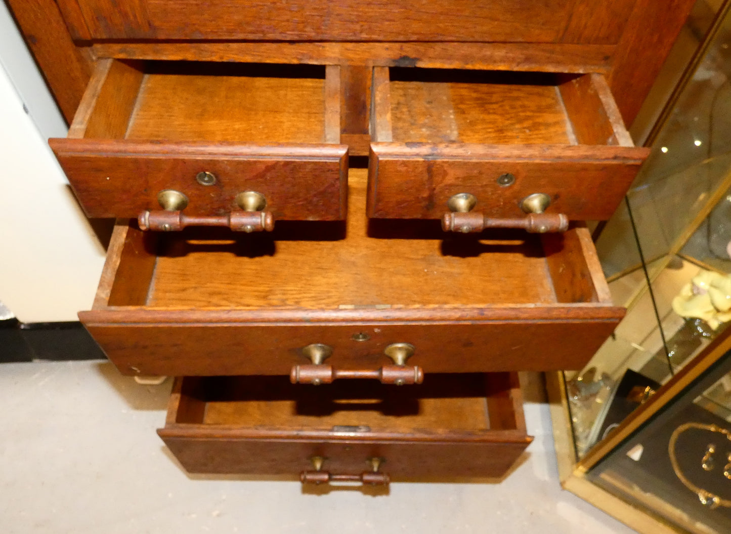 1870's Oak Dental Cabinet